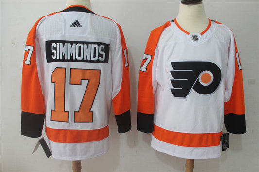 Men's Philadelphia Flyers Wayne Simmonds #17 White Player jersey