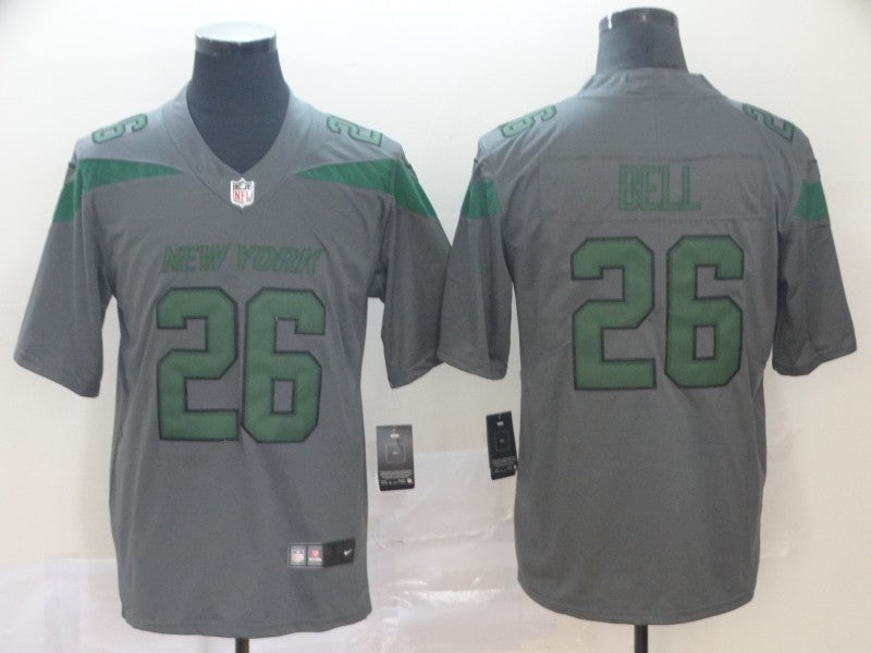 Men's New York Jets Le'Veon Bell #26 Gray Game jersey
