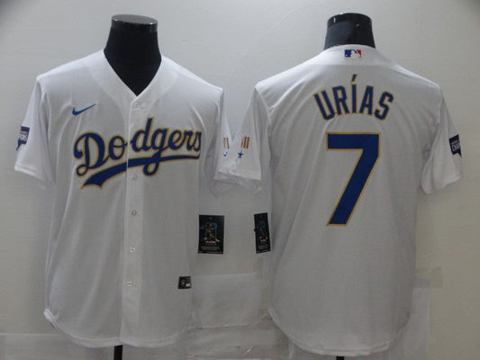 Men's Los Angeles Dodgers Julio Urias #7 White Stitched jersey