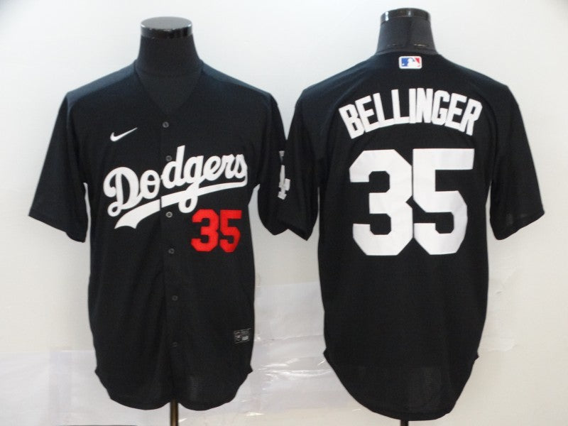 Men's Los Angeles Dodgers Cody Bellinger #35 Black Stitched jersey