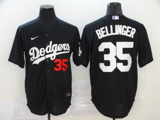 Men's Los Angeles Dodgers Cody Bellinger #35 Black Stitched jersey