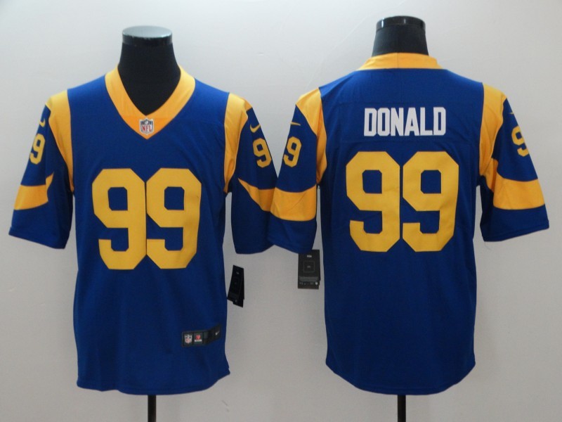 Men's Los Angeles Rams Aaron Donald #99 Blue Game jersey