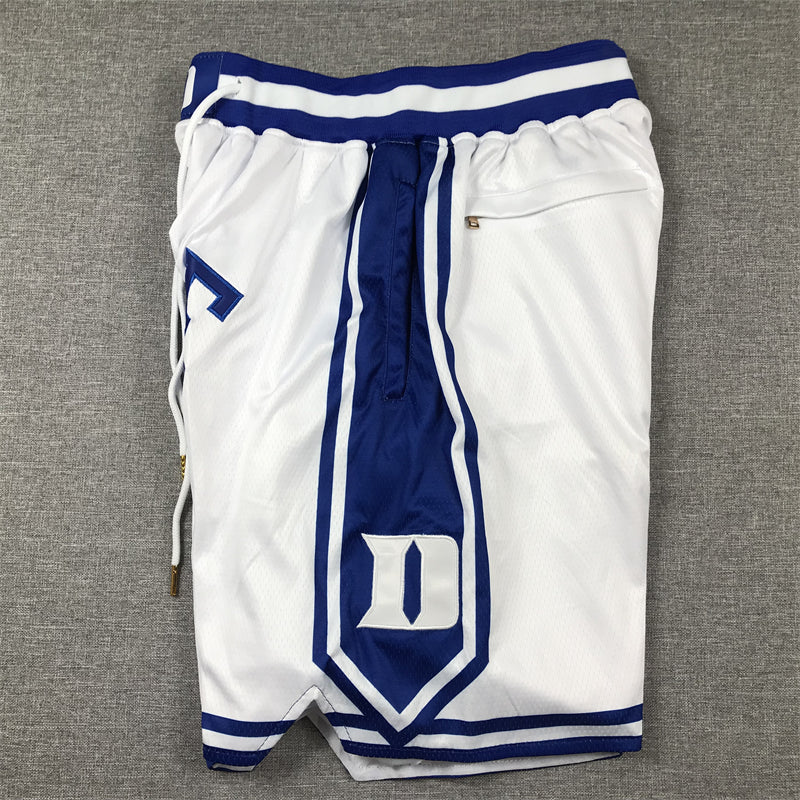 Men's Duke Blue Devils White Basketball Shorts