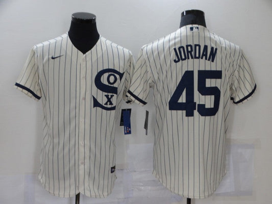 Men's Chicago White Sox Michael Jordan #45 Beige Replica Baseball jersey