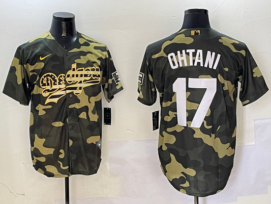 Men's Los Angeles Dodgers Shohei Ohtani #17 Camouflage Replica Player jersey