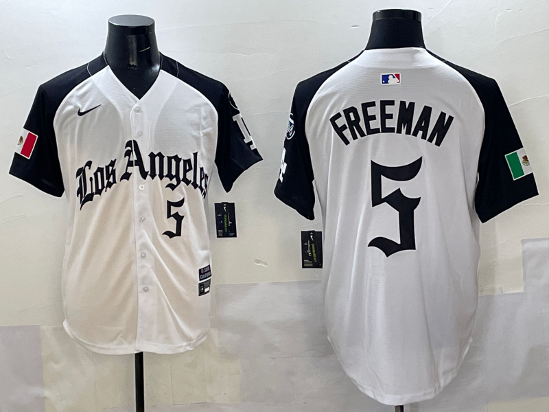 Men's Los Angeles Dodgers Freddie Freeman #5 White Team Game Player Jersey