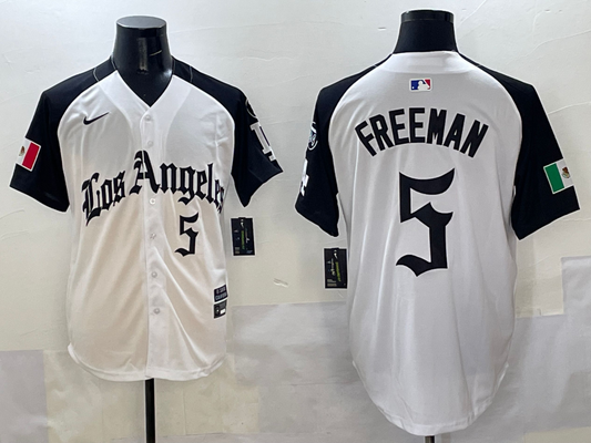 Men's Los Angeles Dodgers Freddie Freeman #5 White Team Game Player Jersey