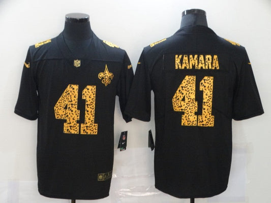 Men's New Orleans Saints Alvin Kamara #41 Black Player Game jersey
