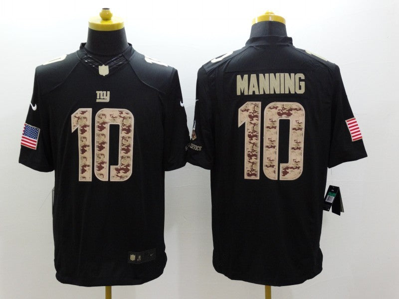 Men's New York Giants Eli Manning #10 Black Game jersey