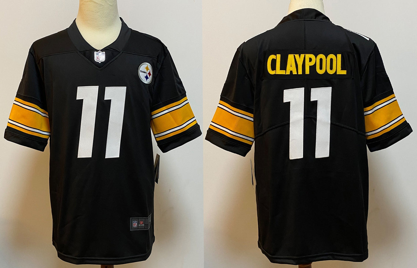 Men's Pittsburgh Steelers Chase Claypool #11 Black Player Game jersey