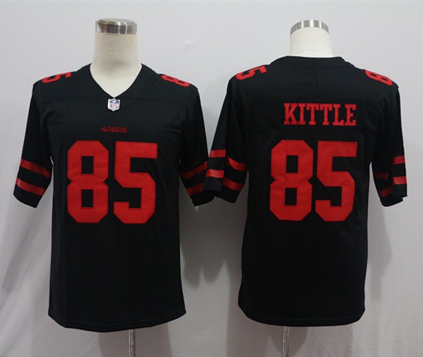 Men's San Francisco 49ers George Kittle #85 Black Game jersey