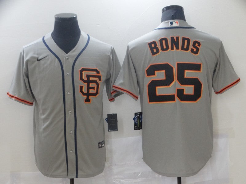 Men's San Francisco Giants Barry Bonds #25 Gray Replica Baseball jersey