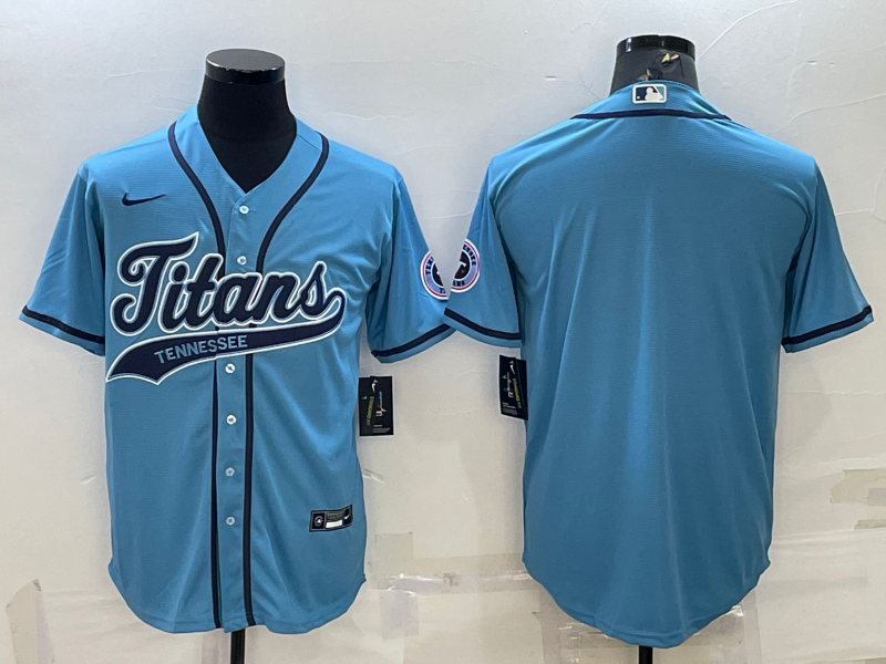 Men's Tennessee Titans Light Blue Blank jersey