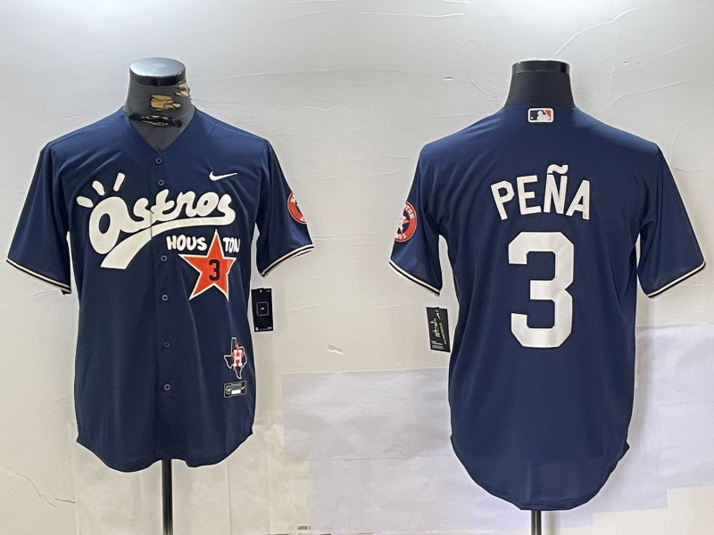 Men's Houston Astros Jeremy Pena #3 Navy Game Player jersey