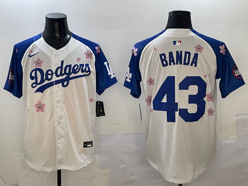 Men's Los Angeles Dodgers Anthony Banda #43 White Player jersey