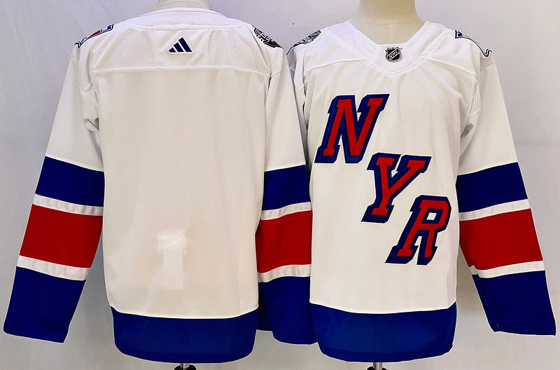 Men's New York Rangers White Blank Player jersey
