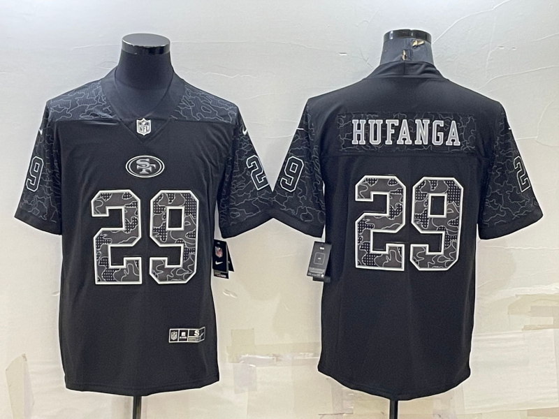 Men's San Francisco 49ers Talanoa Hufanga #29 Black Retired Player RFLCTV Limited jersey