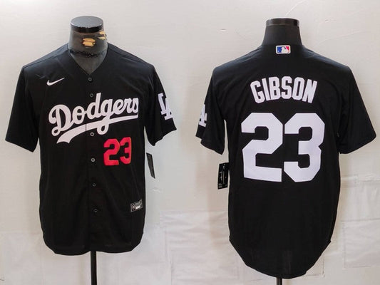 Men's Los Angeles Dodgers Kirk Gibson #23 Black Limited Player jersey