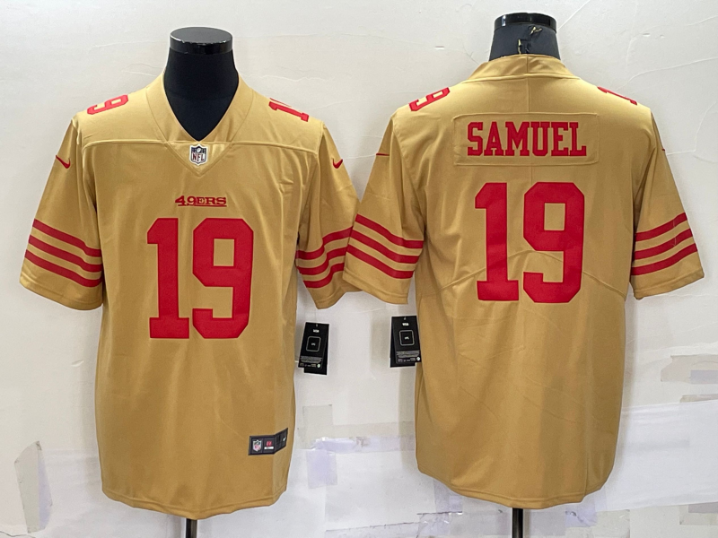 Men's San Francisco 49ers Deebo Samuel #19 Yellow Inverted Legend jersey