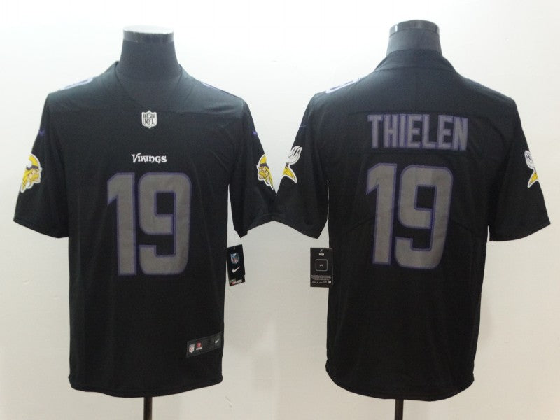 Men's Minnesota Vikings Adam Thielen #19 Black Game Player jersey