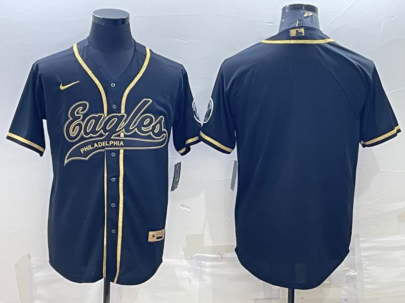 Men's Philadelphia Eagles Black Blank Game jersey