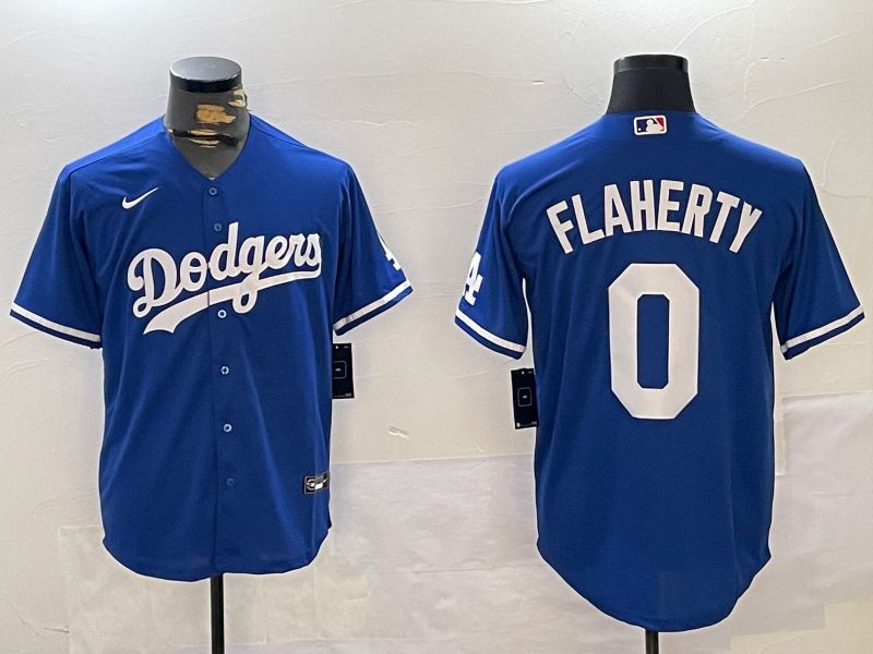 Men's Los Angeles Dodgers Jack Flaherty #0 Royal Alternate Replica Player jersey