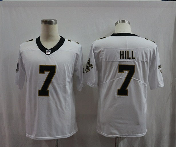 Men's New Orleans Saints Taysom Hill #7 White Game jersey