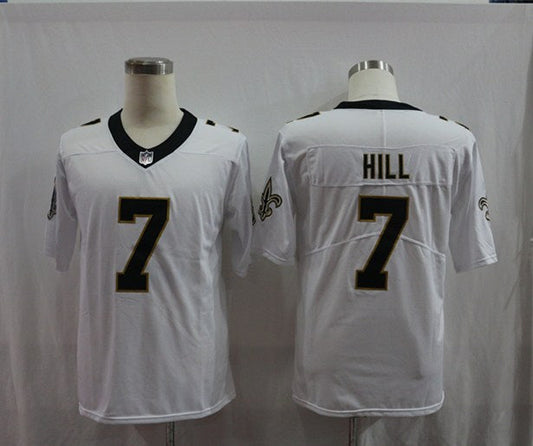 Men's New Orleans Saints Taysom Hill #7 White Game jersey