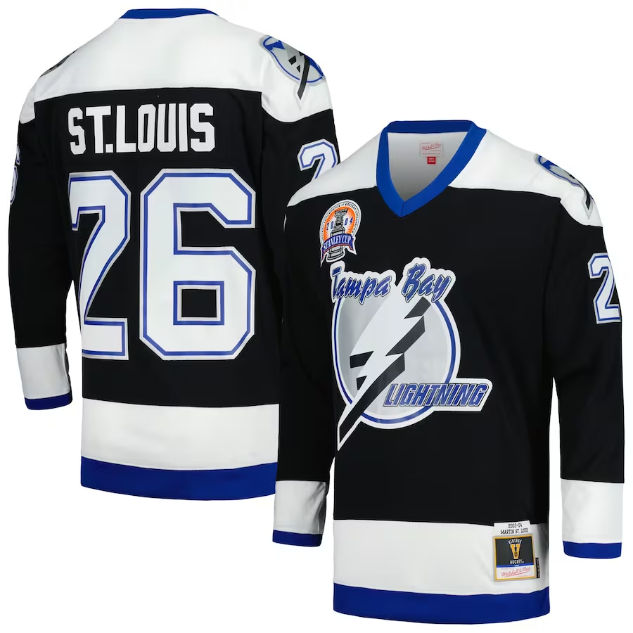 Men's Tampa Bay Lightning Martin St Louis #26 Black Player jersey