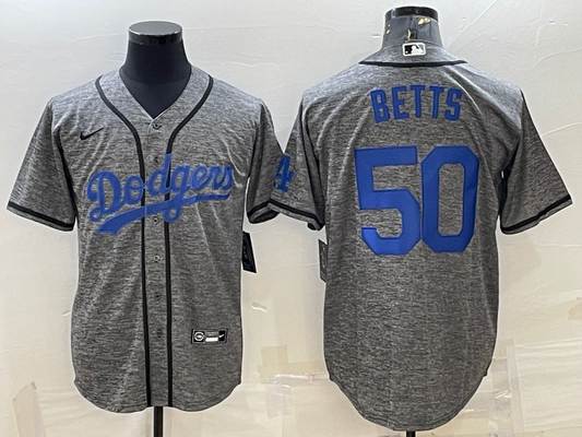 Men's Los Angeles Dodgers Mookie Betts Nike Gray Alternate Replica Player Name jersey