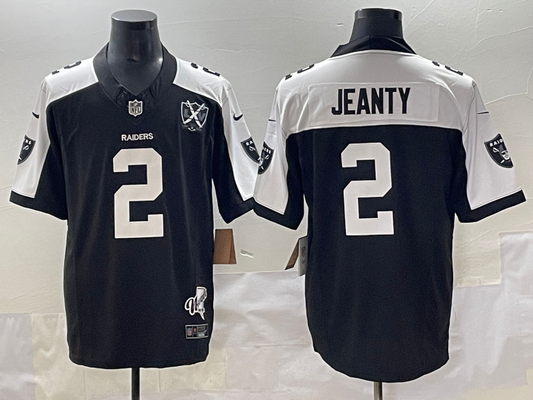 Men's Las Vegas Raiders Ashton Jeanty #2 Black Game Jersey