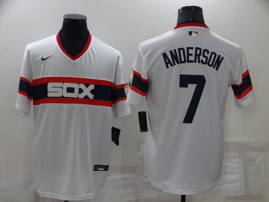 Men's Chicago White Sox Tim Anderson #7 White Stitched jersey