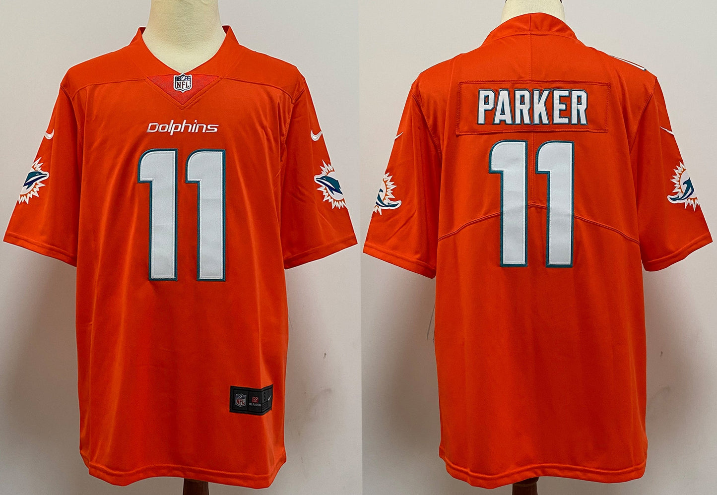 Men's Miami Dolphins DeVante Parker #11 Orange Aqua Game jersey