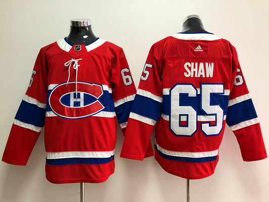 Men's Montreal Canadiens Andrew Shaw #65 Red Player Game jersey
