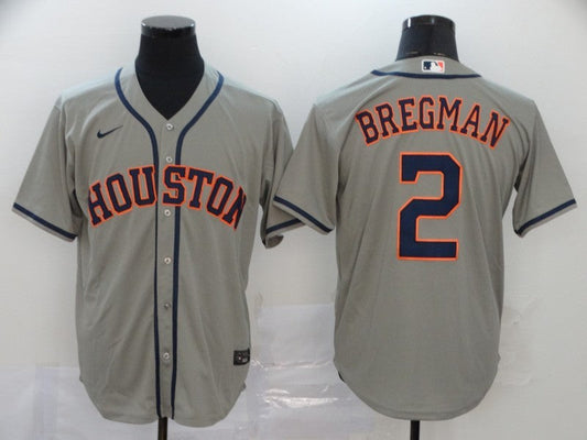 Men's Houston Astros Alex Bregman #2 Gray Replica Baseball jersey