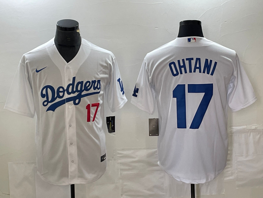 Men's Los Angeles Dodgers Shohei Ohtani #17 White Replica Player jersey
