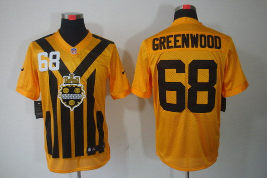Men's Pittsburgh Steelers LC Greenwood #68 Gold Game jersey