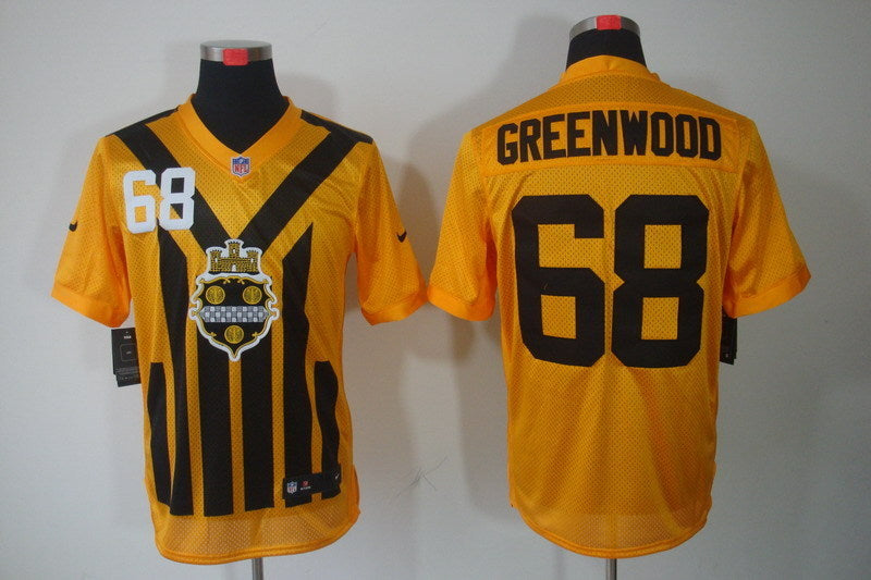 Men's Pittsburgh Steelers LC Greenwood #68 Gold Game jersey