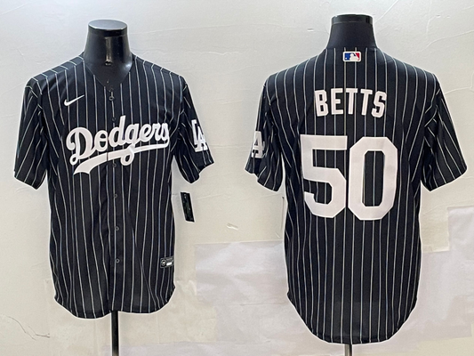 Men's Los Angeles Dodgers Mookie Betts #50 Black Alternate Limited Player jersey