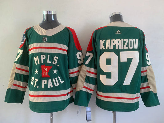 Men's Minnesota Wild Kirill Kaprizov #97 Green Breakaway Player jersey