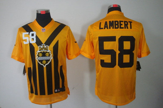 Men's Pittsburgh Steelers Jack Lambert #58 Gold Game jersey