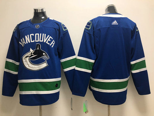 Men's Vancouver Canucks Blue Breakaway Home Blank jersey