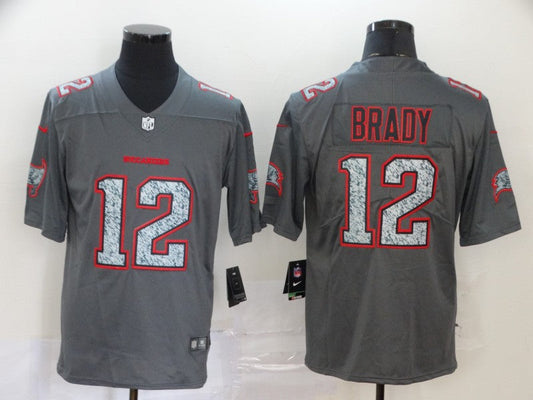 Men's Tampa Bay Buccaneers Tom Brady #12 Gray Alternate Game jersey