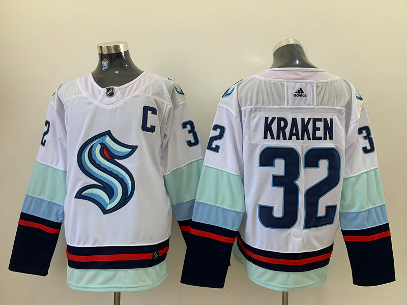 Men's Seattle Kraken #32 White Home Breakaway Player jersey