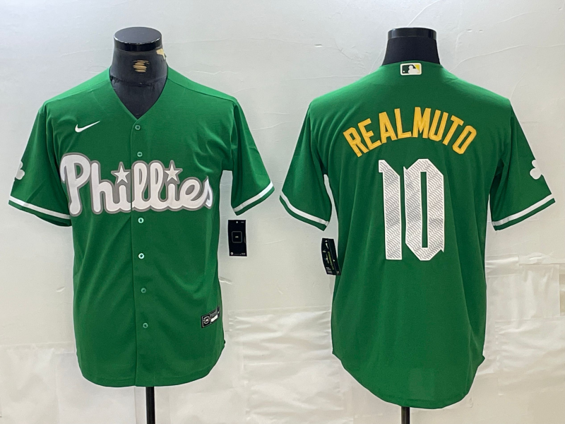 Men's Philadelphia Phillies J.T. Realmuto #10 Green Replica Player jersey