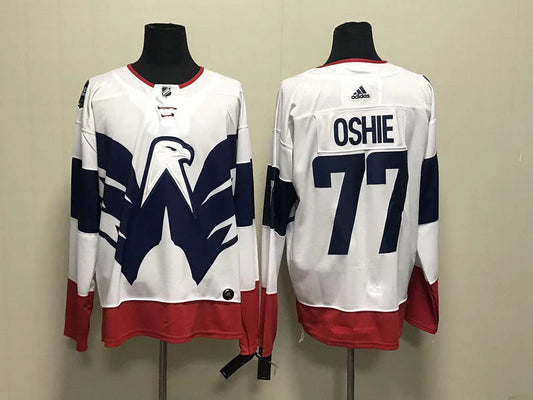 Men's Washington Capitals TJ Oshie #37 White 2023 NHL Stadium Series Player jersey