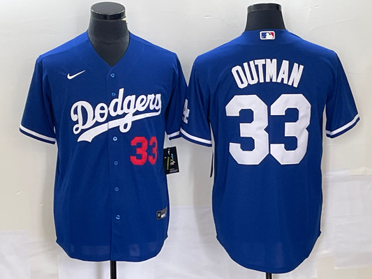 Men's Los Angeles Dodgers James Outman #33 Royal Replica Player jersey