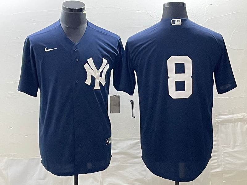 Men's New York Yankees Yogi Berra #8 Navy Replica Player Name jersey