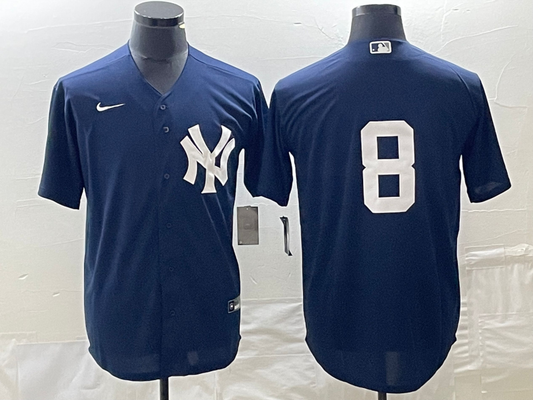 Men's New York Yankees Yogi Berra #8 Navy Replica Player Name jersey