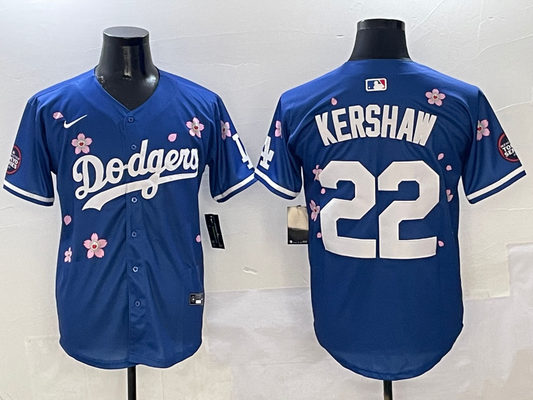 Men's Los Angeles Dodgers Clayton Kershaw #22 Royal Player Jersey